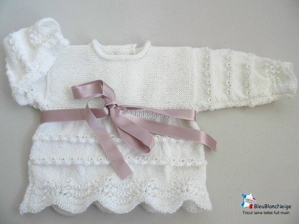 Tricot bébé, layette bb fait main, et tuto de mes créations