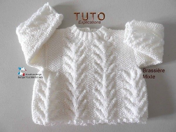 Ensemble mixte en tricot gilet et pantalon bébé - blanc, Bébé