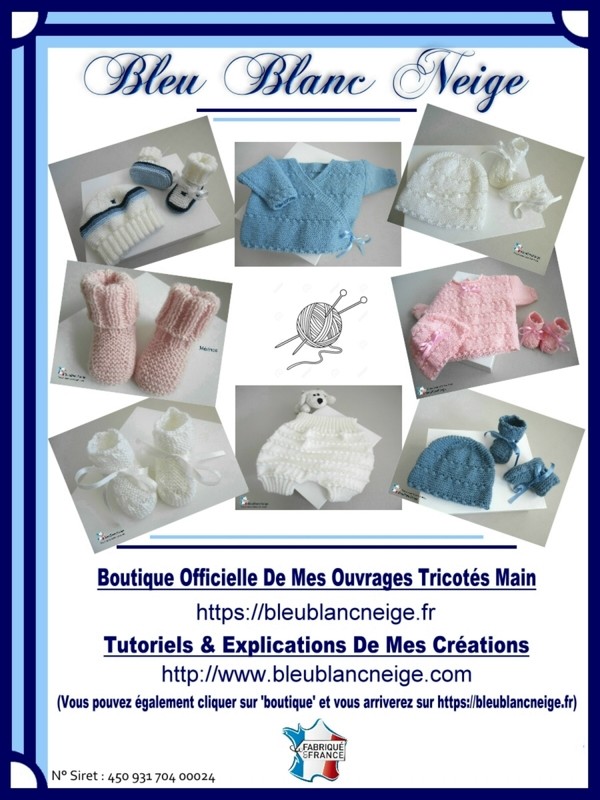 FICHE TRICOT BEBE à Télécharger Layette BB Tuto Avec Photo