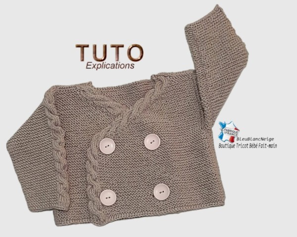 TUTO tricot bébé tutoriel Patron layette bb à tricoter pdf