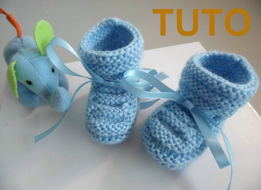 Chaussons Bébé Tricot Explications à Imprimer Explications chaussons bottons à bourrelets bébé