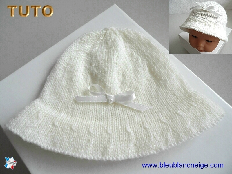 Chapeau Bébé Tricoté Main - Neuf Sans étiquette - Fait Main - Style Tricoté