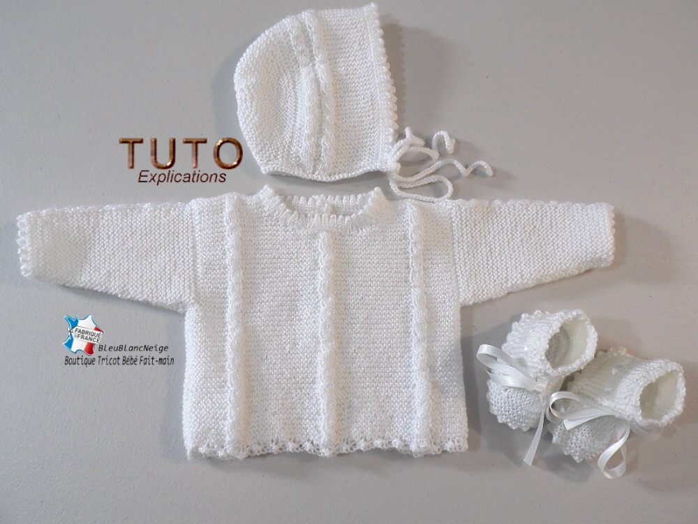 tuto tricot bebe layette bb à tricoter patron en pdf