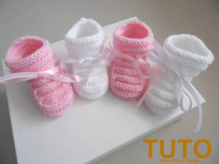 Chaussons Bébé Tricot Explications à Imprimer Explications chaussons bébé tricot laine fait main