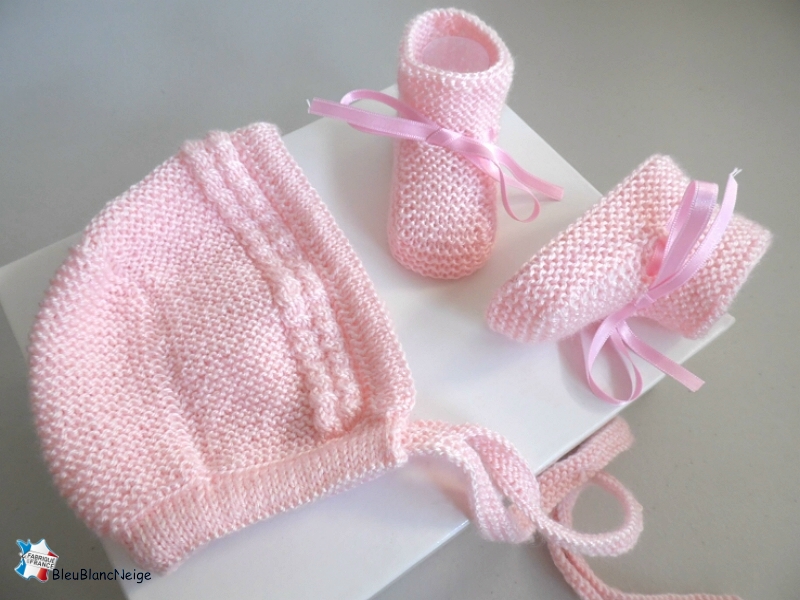 Tricot Bb, Layette Bebe Tricotee Main En Laine, Tricot Bebe